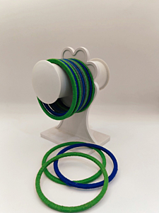 Handmade Traditional Thread Bangles | Green & Blue