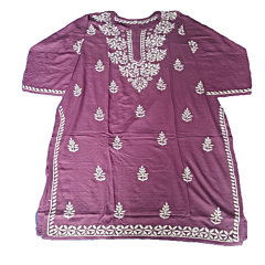 Handmade Soft Rayon Kurti I Wine 