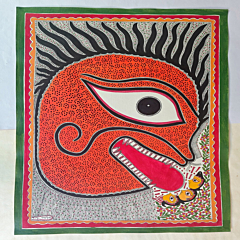 Handcrafted Madhubani Painting I Height - 30 cm width - 22 cm