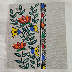 Handmade Wood Cover Madhubani Painted Diary I