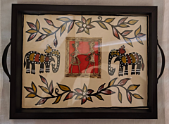 Handmade Dogra Miniature Painting I Height - 8 Inches