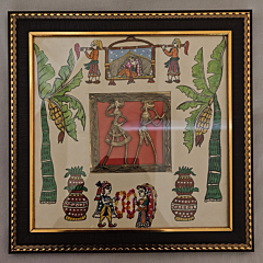 Handmade Dogra Miniature Painting I Height 9 inches