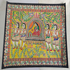 Handcrafted Doli Madhubani Painting I Height -22 *width - 30 inches 