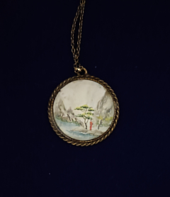 Hand Painted Pendant - Silent shore