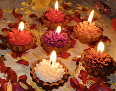 Organic Soya Wax Strong Scented Diya Candles | Set of 6