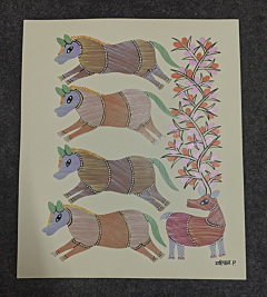 Handcrafted Gond Folk Art | 15x11 inches
