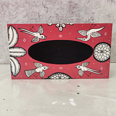Hand Painted Wooden Tissue Box