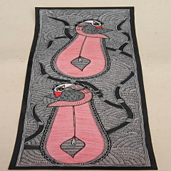 Traditional Madhubani Peacock Painting | Kachni Style