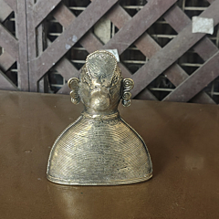Brass Tribal Head Figurine