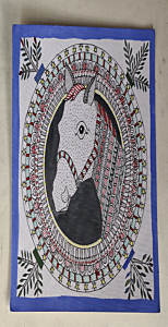 Handcrafted Bhitti Painting I 8x8 inches 