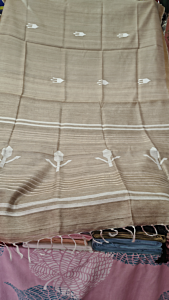 Handcrafted Tasar Silk Saree| Bronze 