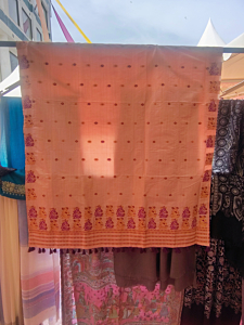 Peach Mekhela Chador Saree