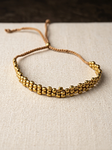Handcrafted Brass Beaded Bracelet