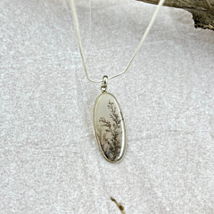 Shazar-dendritic agate Silver pendant