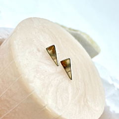Shazar-dendritic agate Silver Earring