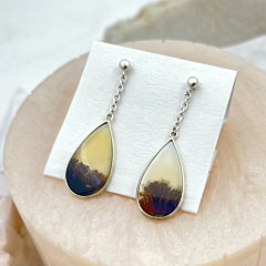 Shazar-dendritic agate Silver Earring