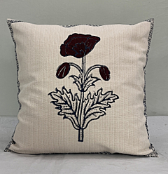 Hand Block printed Cushion covers 16x16 inches set of 2 Herringbone Fabric by The Artisans of Karushilpam 