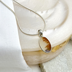 Shazar-dendritic agate Silver pendant 