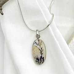 Shazar-dendritic agate Silver pendant 