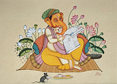 Ganesha Reading the Newspaper