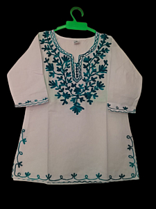 Baby emborided pure cotton kurti
