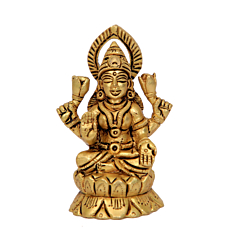 Brass Kamal Sitting Laxmi Idol KBH07161