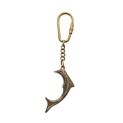 Brass Black Fish Keychain KBH07280