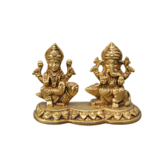 Brass Ganpati & Laxmi Idol KBH07559