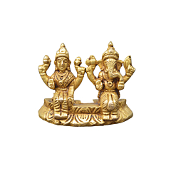 Brass Ganesh Laxmi Small Idol KBH07560