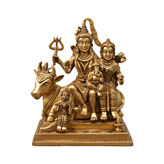Brass Shiv Parivar , Handcrafted Divine Idol Set KBH07590
