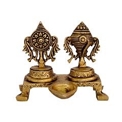 Brass Sangu Chakra Diya BH07729