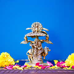 Brass Radha Krishna under tree 6 Inch KBH07907