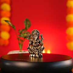 Brass Ganesha Idol KBH09676