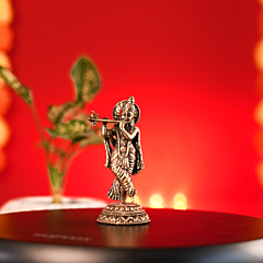 Brass Krishna Height 4 Inch KBH09680