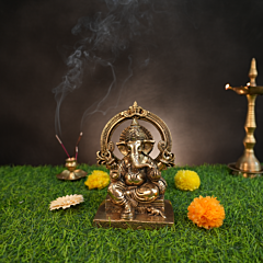 Brass Ganesha Idol KBH09826