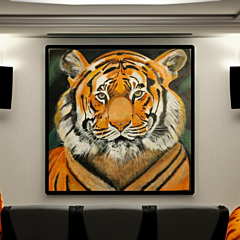 Stunning Acrylic Tiger Painting | 24 x 24 inches
