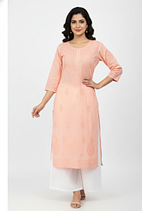 Long kurta peach