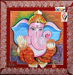 Handcrafted Aipan Art Ganesh Painting