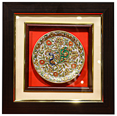 Marble Gold Plated 24KT Work With Framed