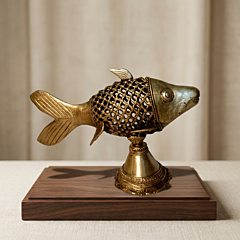 Handcrafted Brass Fish Showpiece