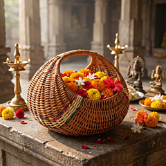 Handcrafted Multipurpose Cane Basket| 21 x 14.5 x 10cm 