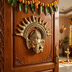 Handcrafted Metal Ganesha Wall Hanging |7 x 1 x 6.5 Inch