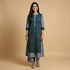 Handloom Cotton Odisha Ikkat Kurti | M