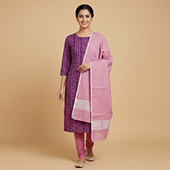 Handwoven Sambalpuri Single Ikat Suit| Purple