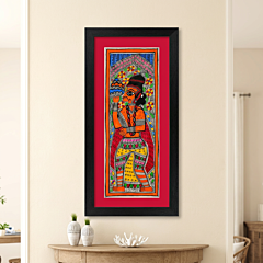 Handcrafted Madhubani Painting with Frame| 18*9 inch