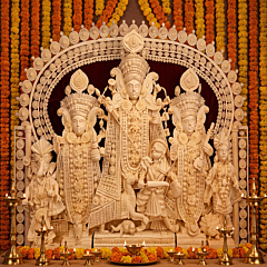 Handcrafted Solapith Durga Pratima Murti
