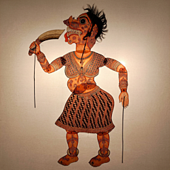 Handcrafted Lankini Leather Puppet | 6 x 2.5 Feet