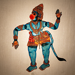 Handcrafted Hanuman Ji Leather Puppet | 5 x 2.5 Feet