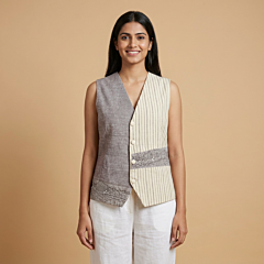 Hand-Smocked Cotton Vest | Multicolour