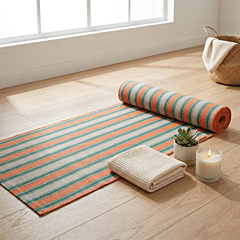 Handloom Cotton-Blend Yoga Mat | Multicolour